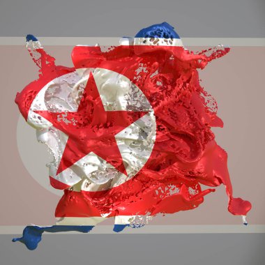 Kuzey Kore bayrağı sıvı