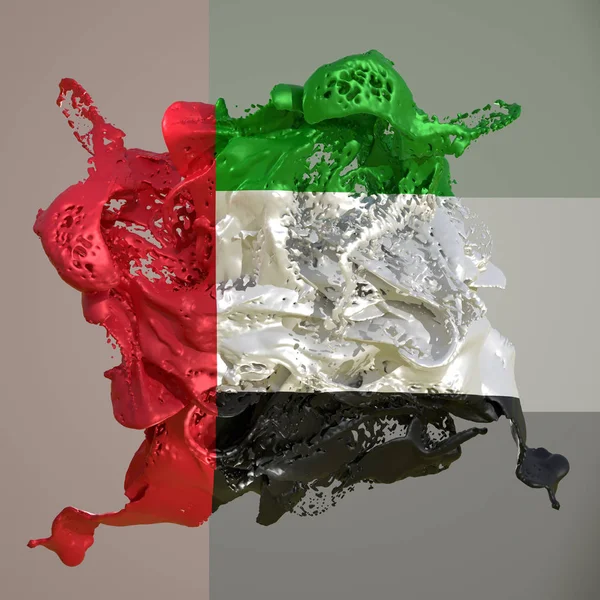 Egyesült Arab Emirátus zászlófolyadék — Stock Fotó