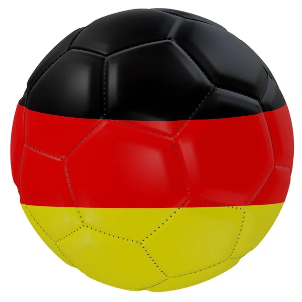 Bandera de Alemania en una pelota de fútbol —  Fotos de Stock