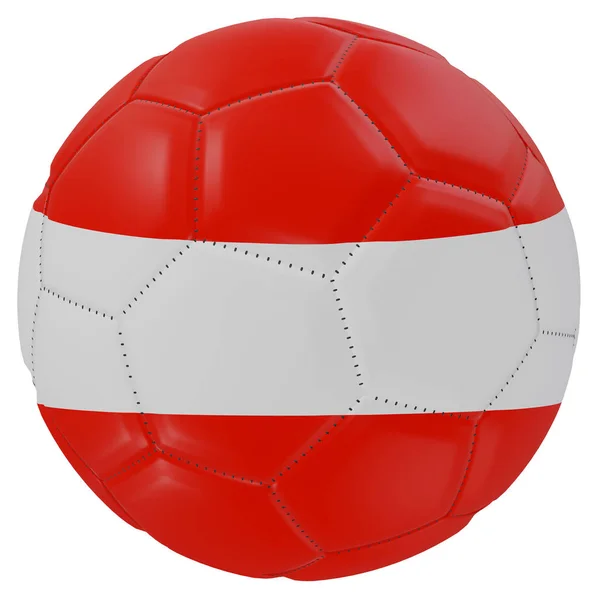 Austria bandiera su un pallone da calcio — Foto Stock