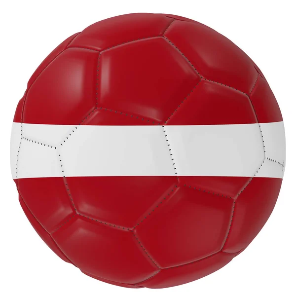 Łotwa Flaga na piłkę nożną — Zdjęcie stockowe