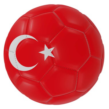 Futbol topunun üzerinde Türkiye bayrağı