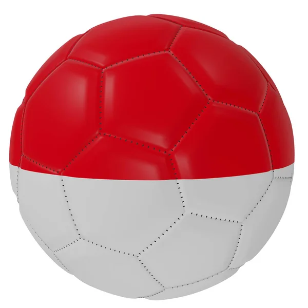 Monaco bandiera su un pallone da calcio — Foto Stock