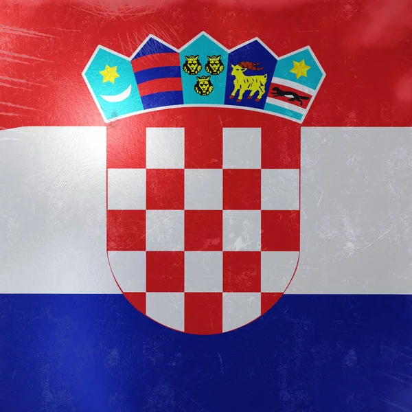 Croatia flag icon — Stock Photo, Image