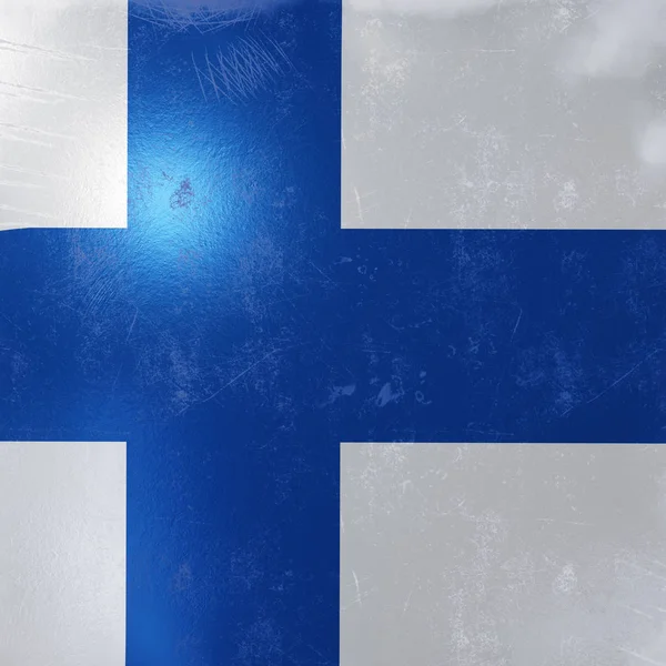 Значок флага Финляндии — стоковое фото