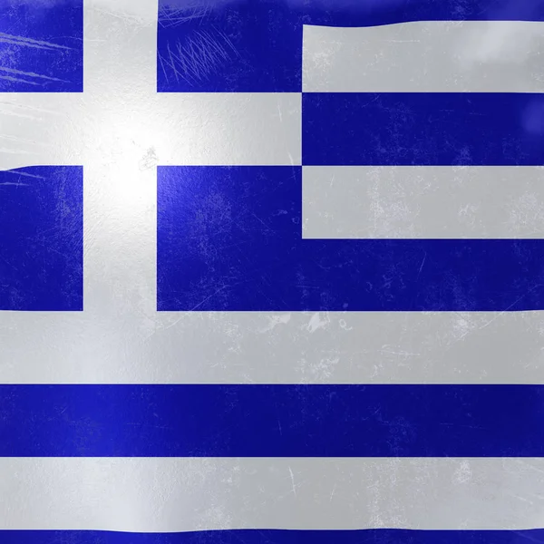 Ikone der griechischen Flagge — Stockfoto