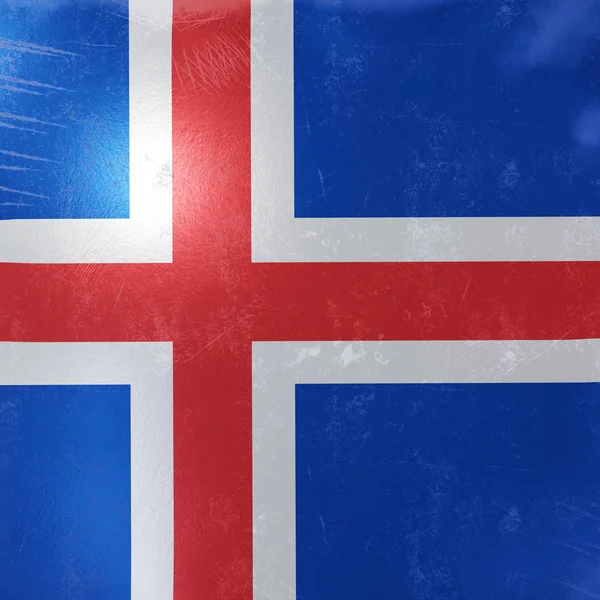 Значок прапорця Ісландії — стокове фото
