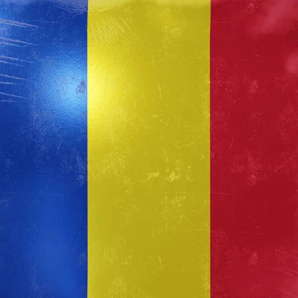 Romania flag icon — Stock Photo, Image