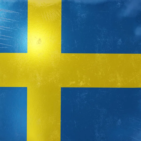 瑞典国旗图标 — 图库照片