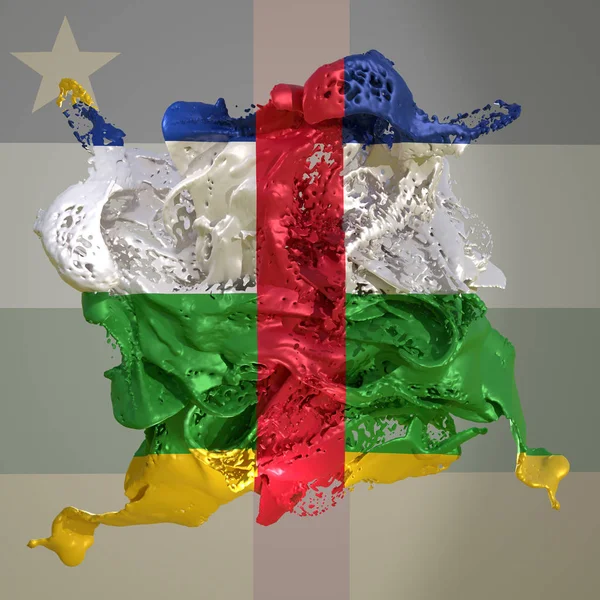 Közép-afrikai Köztársaság zászlói folyadék — Stock Fotó