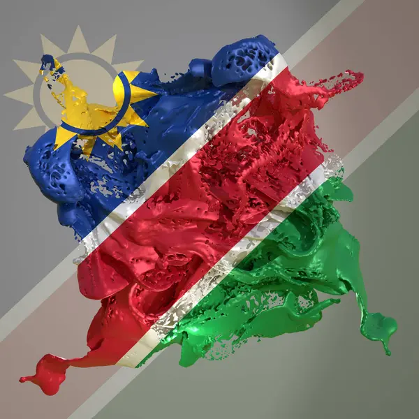 Namibië vlag vloeistof — Stockfoto