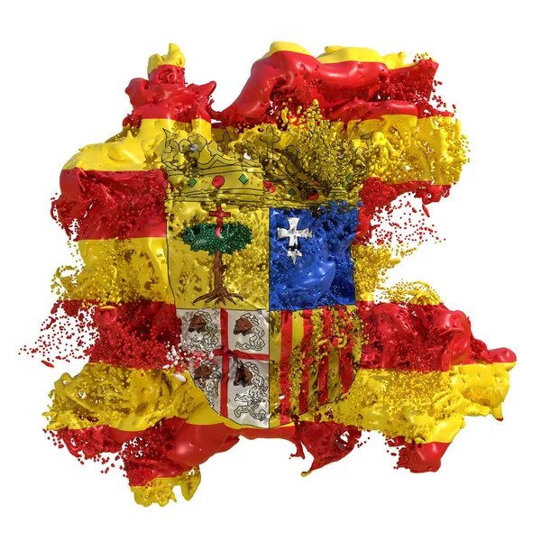 Aragon drapeau liquide — Photo