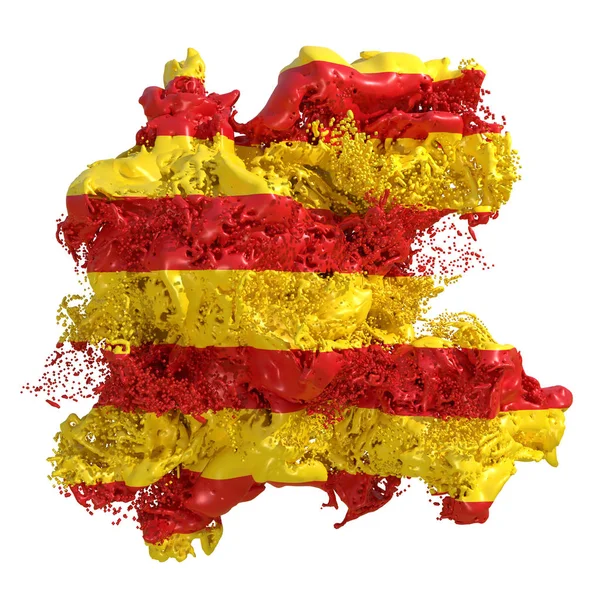 Drapeau de Catalogne liquide — Photo