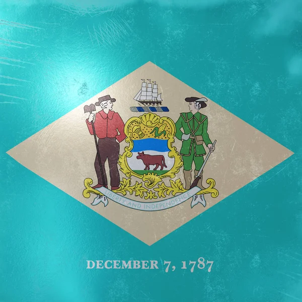 Icono de bandera del Estado de Delaware —  Fotos de Stock