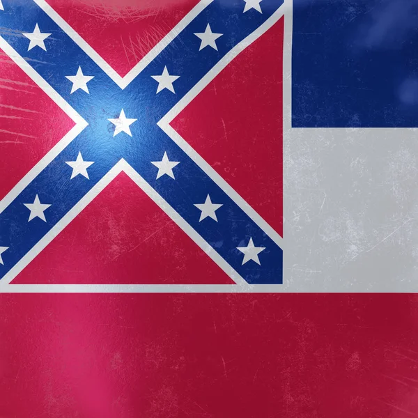 Ícone da bandeira do estado do Mississippi — Fotografia de Stock