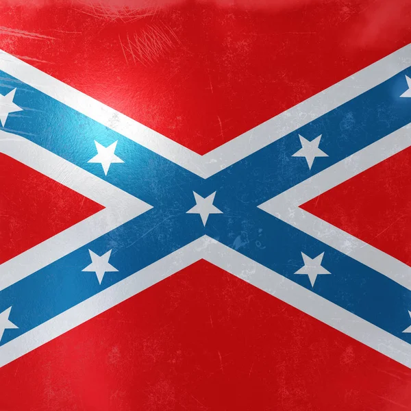 3D renderização de um ícone de bandeira Confederada Rebelde . — Fotografia de Stock