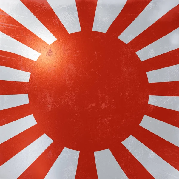 Трехмерное изображение иконки императорского флага Японии . — стоковое фото
