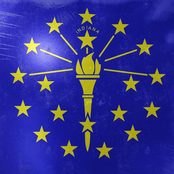 Indiana State flag icon — Stock Photo, Image