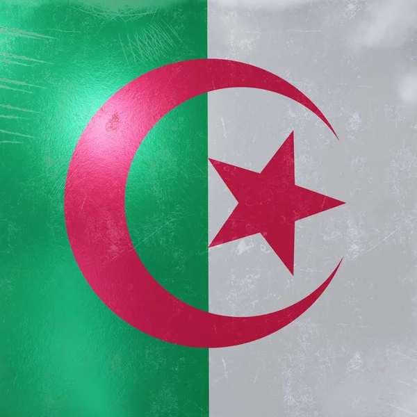 Het pictogram van de vlag van Algerije — Stockfoto