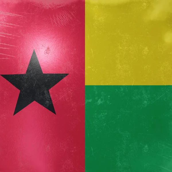 Flagge von Guinea-Bissau — Stockfoto