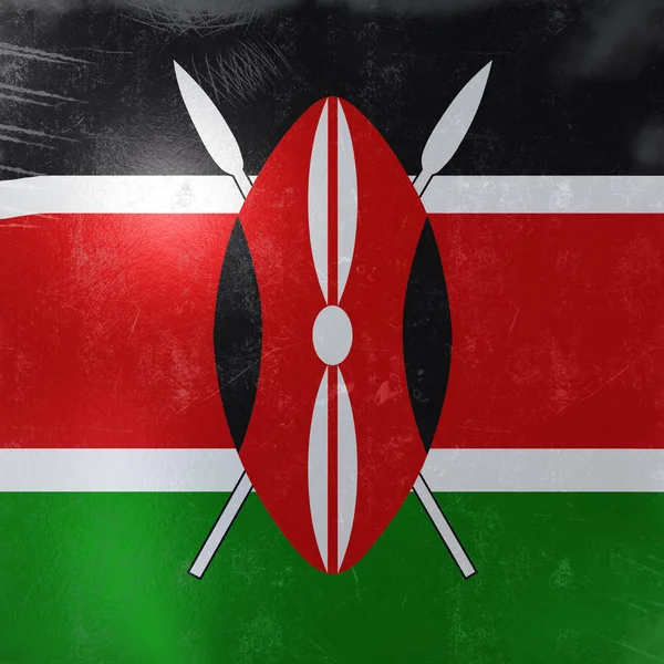 Kenya bayrak simgesi — Stok fotoğraf