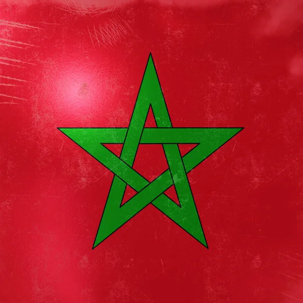Прапор Марокко значок — стокове фото