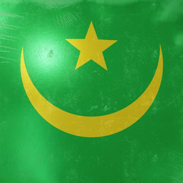 Mauritania flag icon — Stock Photo, Image