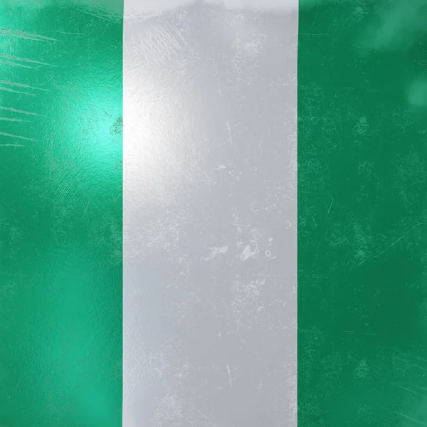Nigéria Ícone da bandeira — Fotografia de Stock