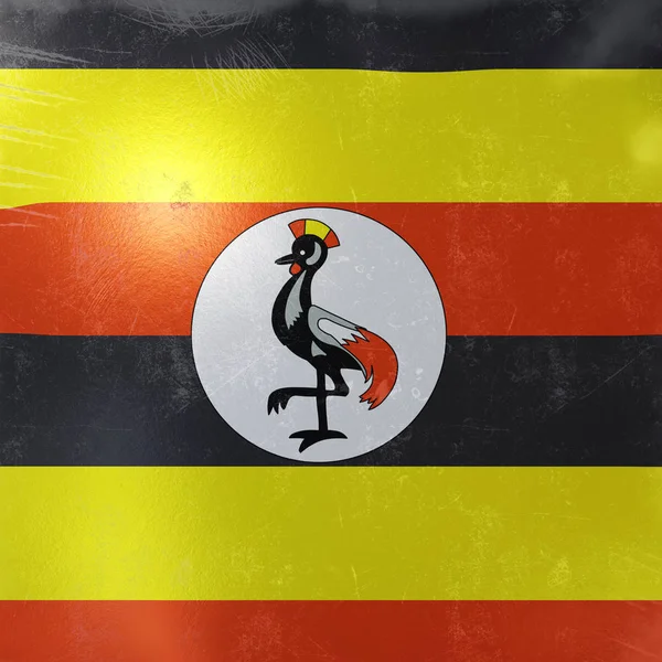 Ícone da bandeira Uganda — Fotografia de Stock