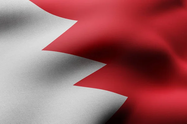 Prestação Detalhe Uma Bandeira Bahrein Sedosa — Fotografia de Stock
