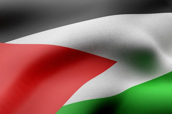 Peksi Bir Filistin Bayrağının Çizimi — Stok fotoğraf
