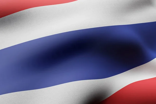 Representación Detalle Una Bandera Tailandia Sedosa — Foto de Stock