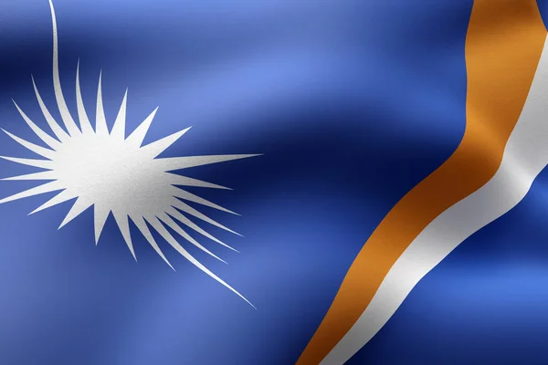 Representación Detalle Una Bandera Las Islas Marshall Sedada — Foto de Stock