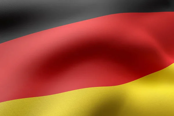 Representación Detalle Una Bandera Alemania Sedosa — Foto de Stock