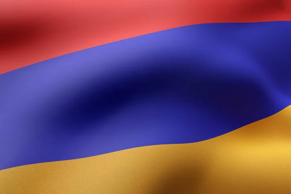 Representación Detalle Una Bandera Armenia Sedada — Foto de Stock