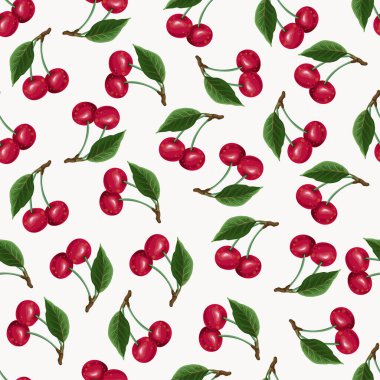 Kirazlı kusursuz desen. Vektör.