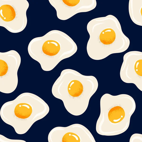 Naadloos patroon met getextureerde eieren. Vector. — Stockvector