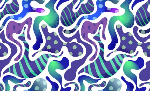 Renkli organik şekillere ve dokulara sahip kusursuz ve canlı soyut desen..