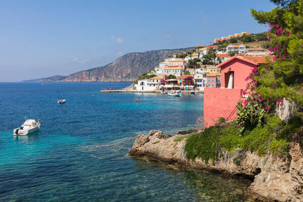 Small Greek town with nice bay