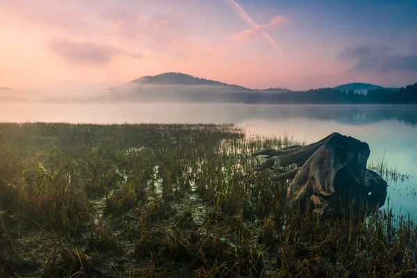 Paysage Lac Shiroka Polyana Dans Les Rhodopes Automne — Photo
