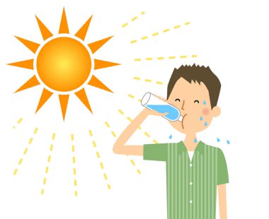 Genç besleme hidrasyon man / nemlendirme sağlayan bir genç adam bir örnektir.