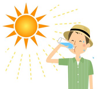 Genç besleme hidrasyon man / nemlendirme sağlayan bir genç adam bir örnektir.