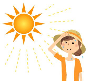 It is an illustration of an young woman who goes out wearing a hat.Young woman going out wearing a hat/