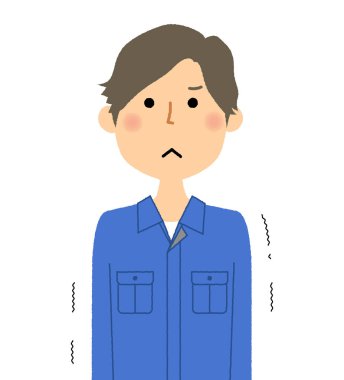 Genç adam, Regrettable çalışma / pişman bir erkek işçinin gösteren bir örnek bulunmaktadır.