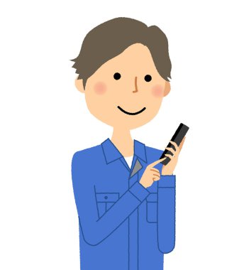 Genç adam çalışma, akıllı telefon/bu bir erkek işçinin bir akıllı telefon faaliyet gösteren bir örnek bulunmaktadır.