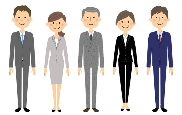 Business Team Menschen Anzug Menschen Anzug Ist Eine Illustration Eines — Stockvektor