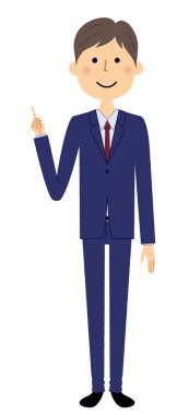 İşadamı, parmak işaret / bir işadamı bir parmak işaret gösteren bir örnek bulunmaktadır.