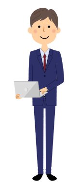 İşadamı, dizüstü bilgisayar / dizüstü bilgisayar ile bir işadamı bir örnektir.