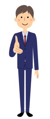 İşadamı, Shake eller/illüstrasyon el sıkışan genç işadamı.