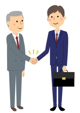 İşadamı, Shake el/el sıkışan bir işadamı gösterimi.